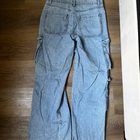 PacSun 90s Baggy Cargo Jeans - Blue Light Wash - Picture 6 of 6